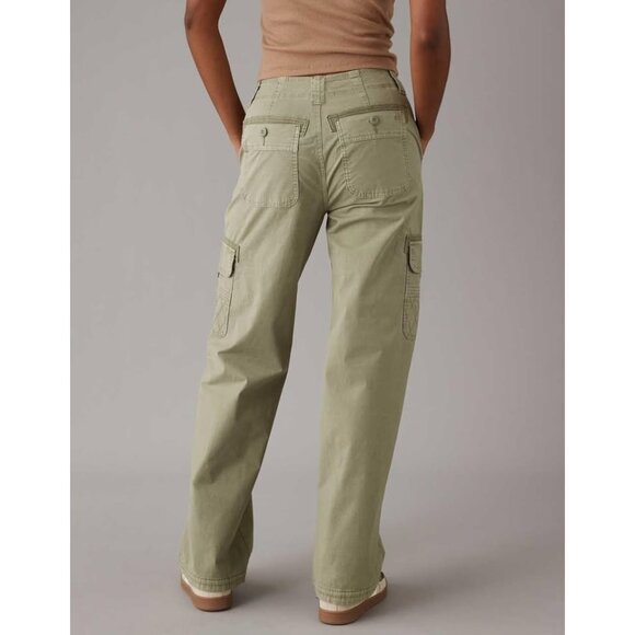 BNWT American Eagle Snappy Stretch Convertible Baggy Cargo Jogger, OLIVE Size 10 - Picture 2 of 8